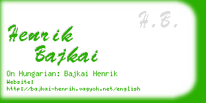 henrik bajkai business card